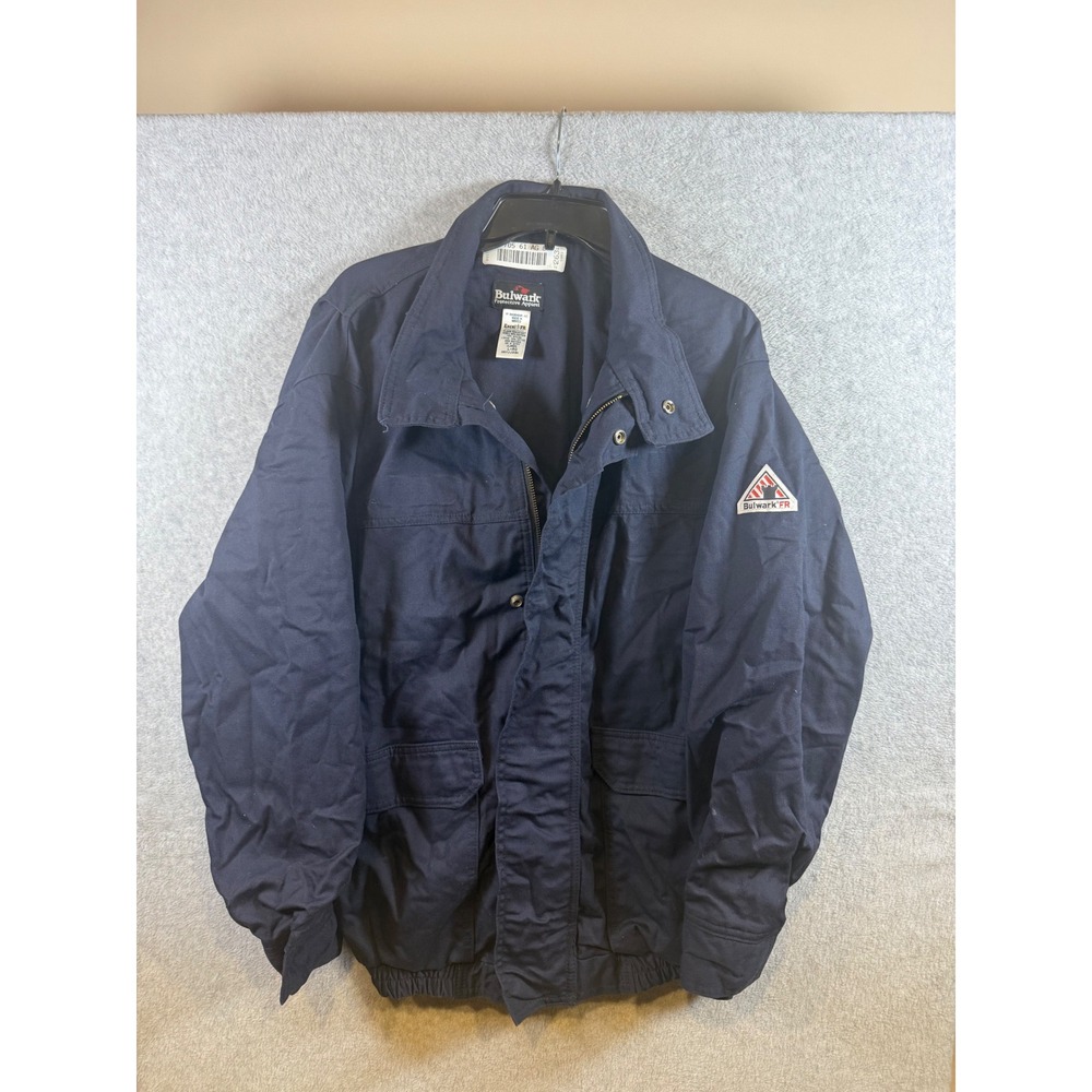 Bulwark FR Excel FR Navy Blue Flame Resistant Bomber Jacket JLJ8NV3 Mens Large